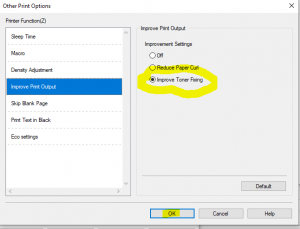 Brother Printer Toner Settings